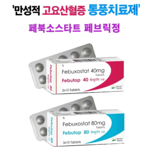 Febutop 요산 혈증 치료 통풍치료제 페북소스타트 40mg / 80mg