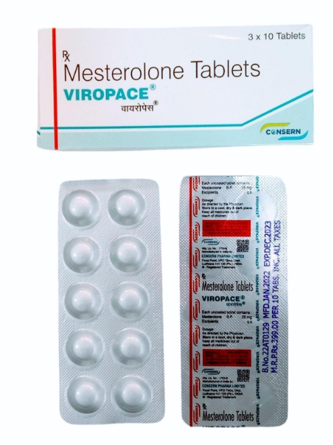 프로바이론 (Mesterolone) Viroash 25mg  1박스 100정