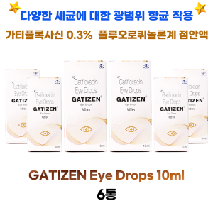 세균성 감염 치료 GATIZEN Eye Drops 10ml 6통